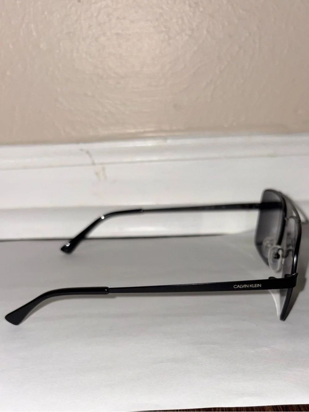 Calvin Klein Black Square Aviator Sunglasses Mens